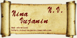 Nina Vujanin vizit kartica